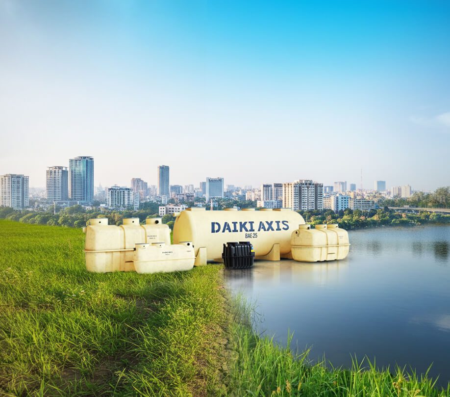 River-side installation of Daiki Axis Bangladesh sewage treatment plant supporting sustainable wastewater management in urban areas