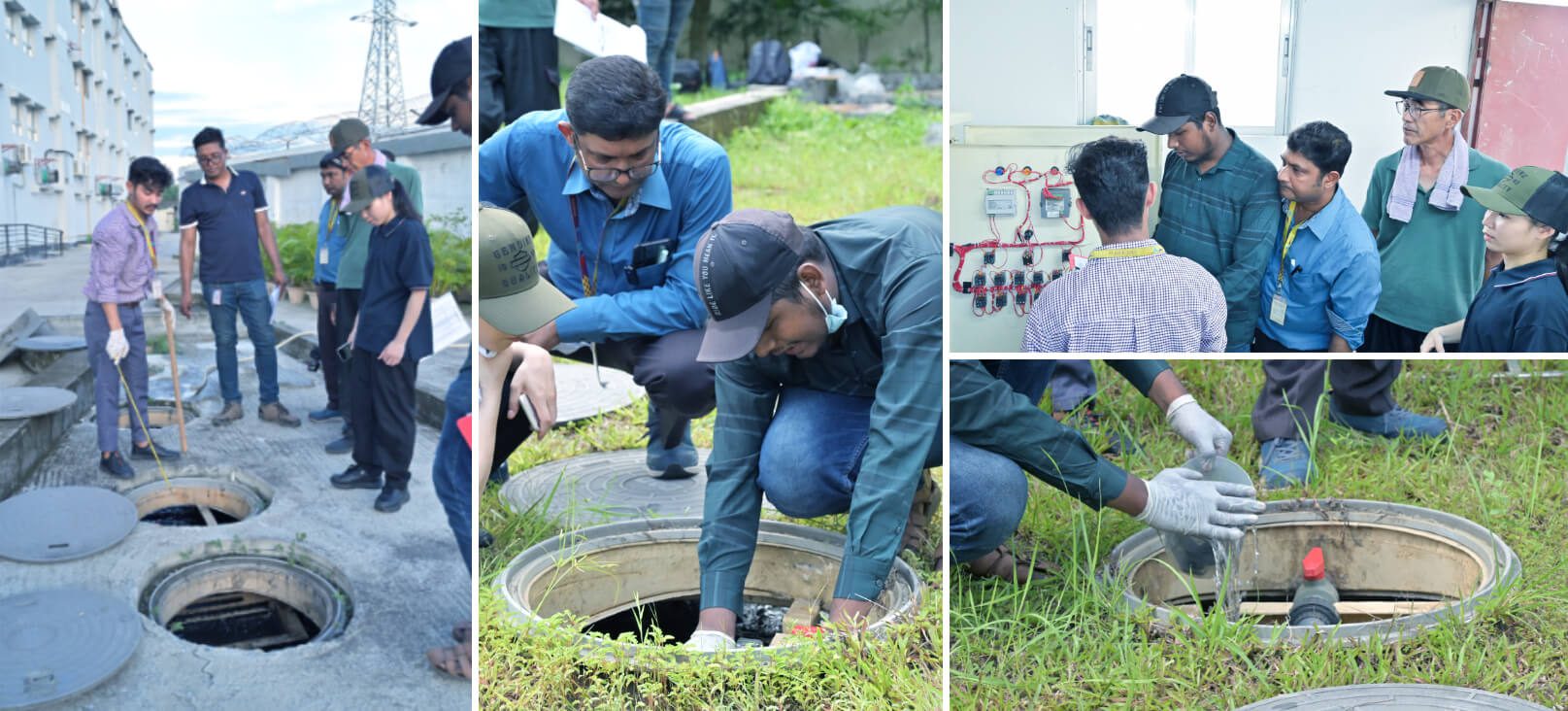 Wastewater Treatment Plant on-site inspection by Daiki Axis Bangladesh engineers and technicians.