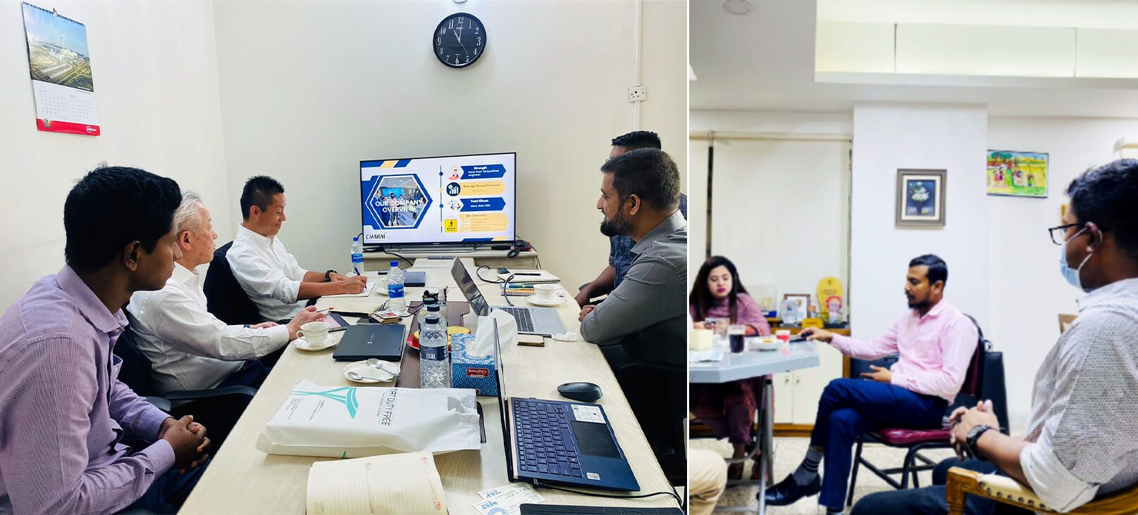 Wastewater Treatment Plant expert consultation meeting at Daiki Axis Bangladesh with engineers and management team.